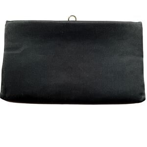 Vintage After Five Black Satin Evening Bag